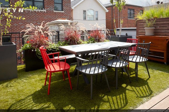 SYNLawn Las Vegas artificial grass for roof top rooftop patio dining